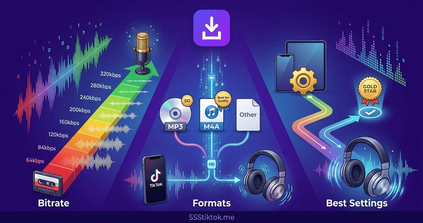 Tiktok mp3 quality explained bitrate formats best settings